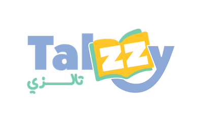 Talzzy - bilingual logo with book icon
